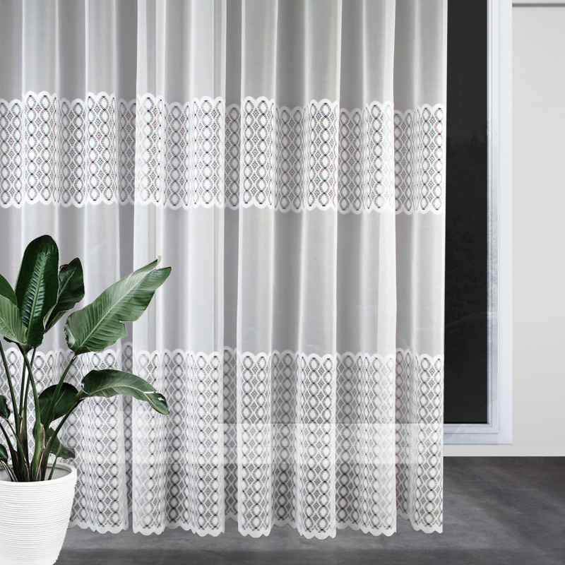 Ervi žakárová záclona bílá 54505, metráž