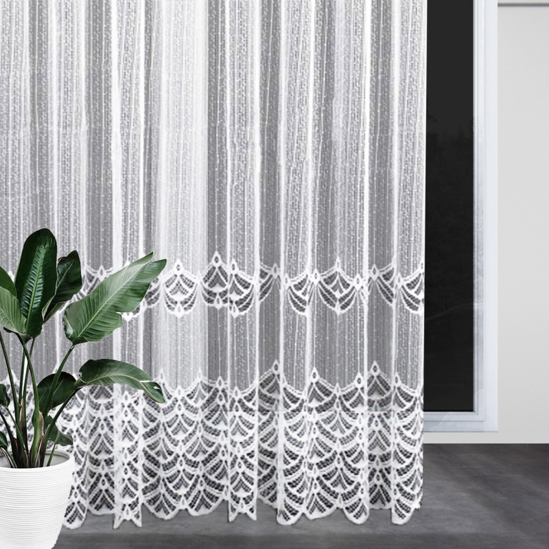 Ervi ﻿žakárová záclona bílá 313, metráž