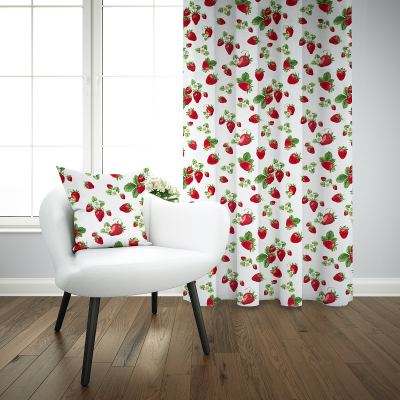 Ervi bavlněný závěs - Jahody