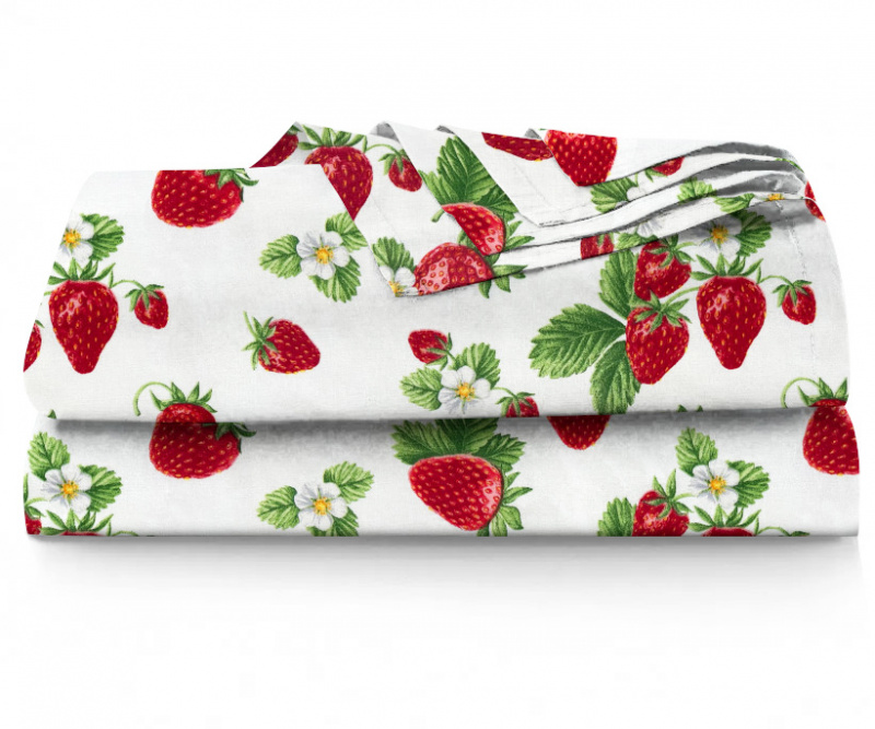 Ervi bavlněné prostěradlo - Jahody
