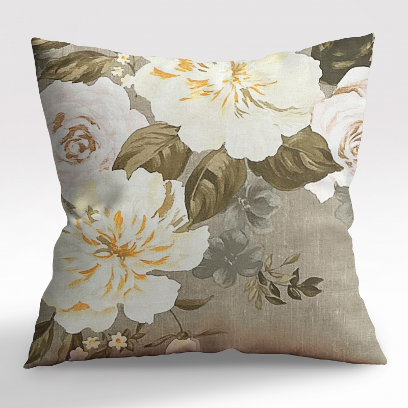 Ervi povlak na polštář bavlněný - růže a pivoňky