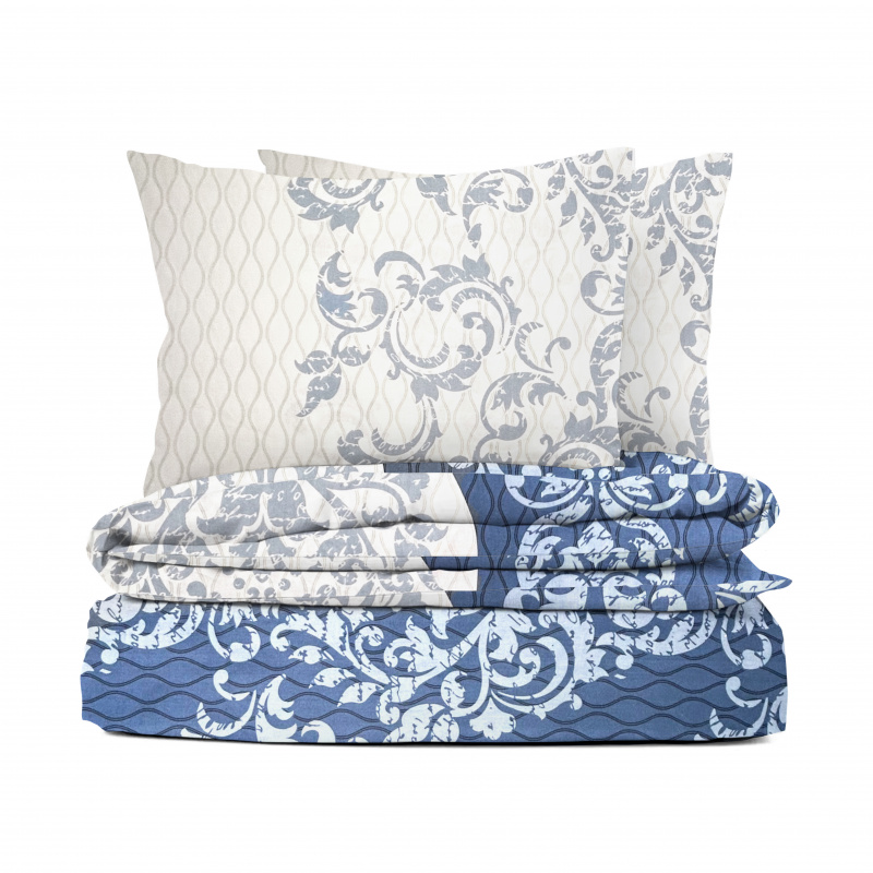 Bavlněné povlečení Renforcé Lucca - modré