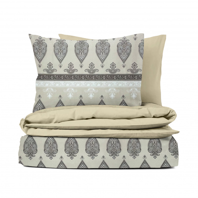 Ervi bavlněné povlečení oboustranné - orientální vzor/béžové