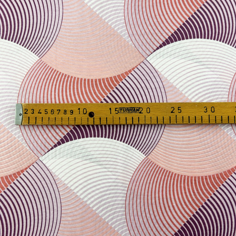 Ervi Bavlněná látka/plátno š.240cm - Vlnění růžové -47352-3, metráž