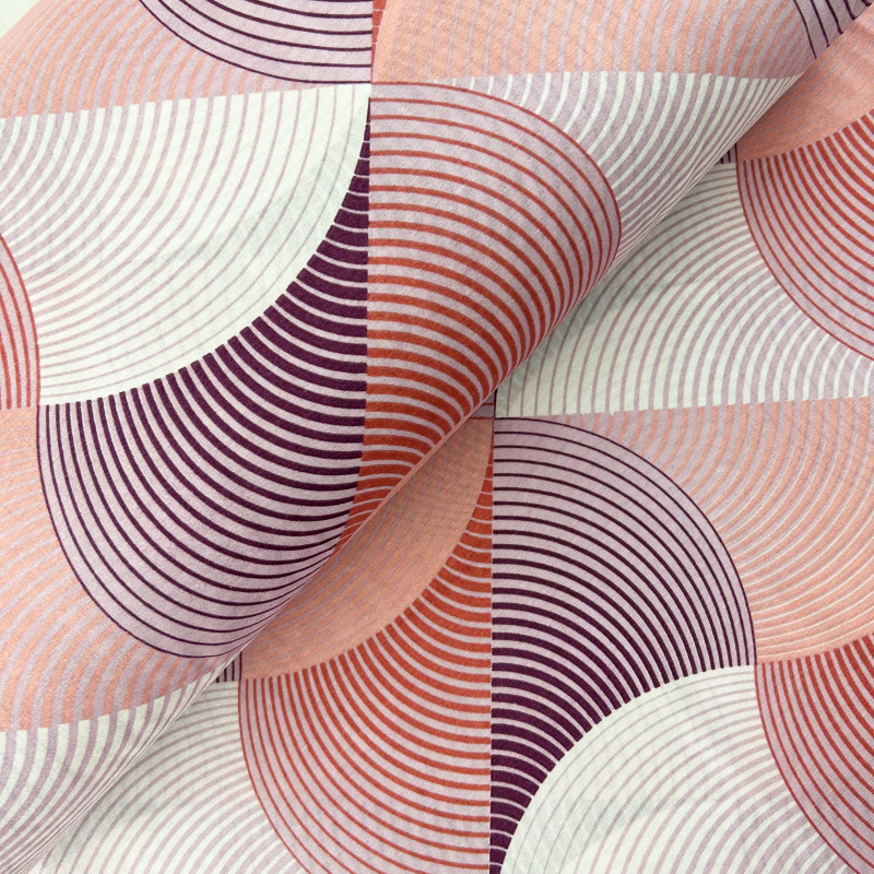 Ervi Bavlněná látka/plátno š.240cm - Vlnění růžové -47352-3, metráž