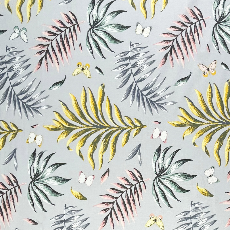 Ervi Bavlněná látka/plátno š.240cm - Barevné tropické listy č.23584-4, metráž