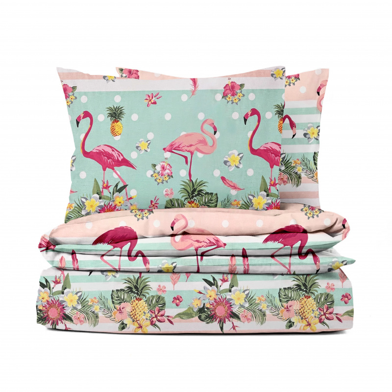 Ervi bavlněné povlečení - Plameňáci