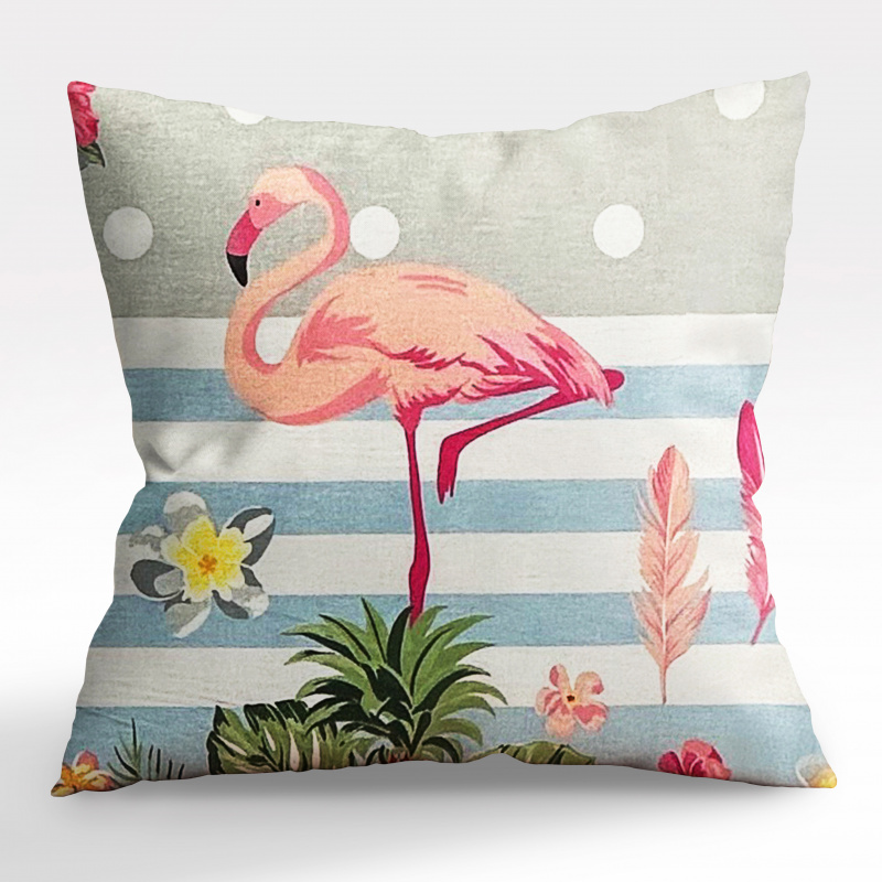 Ervi povlak na polštář bavlněný - Plameňáci 2