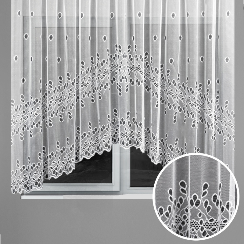 Ervi oblouková hotova záclona s řasící páskou - 124060