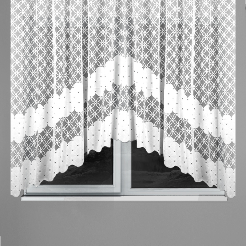 Ervi oblouková  hotova záclona s řasící páskou - 7324