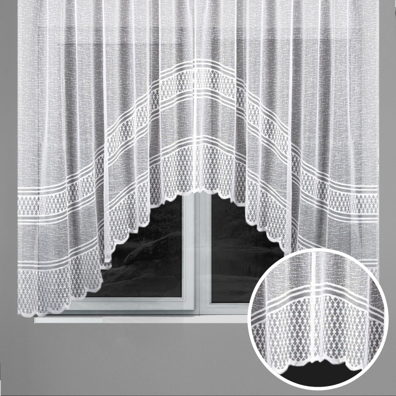 Ervi oblouková hotova záclona s řasící páskou - 15695