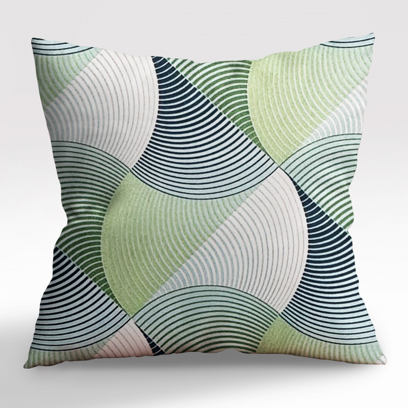 Ervi povlak na polštář bavlněný - Vlnění zelené