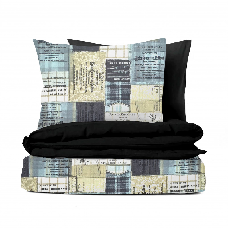 Ervi bavlněné povlečení oboustranné - Sherlock/černé