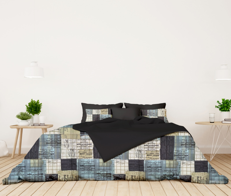 Ervi bavlněné povlečení oboustranné - Sherlock/šedé