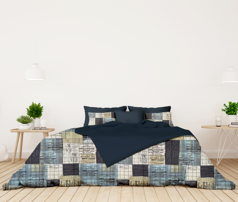 Ervi bavlněné povlečení oboustranné - Sherlock/modré