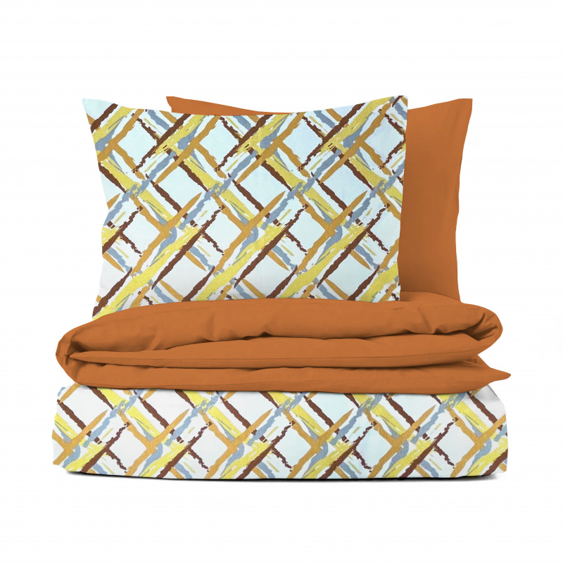 Ervi bavlněné povlečení oboustranné - Abstrakt/oranžové