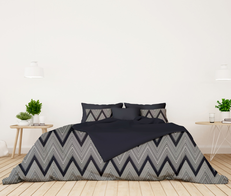 Ervi bavlněné povlečení oboustranné - Lorenzo /tmavě modré