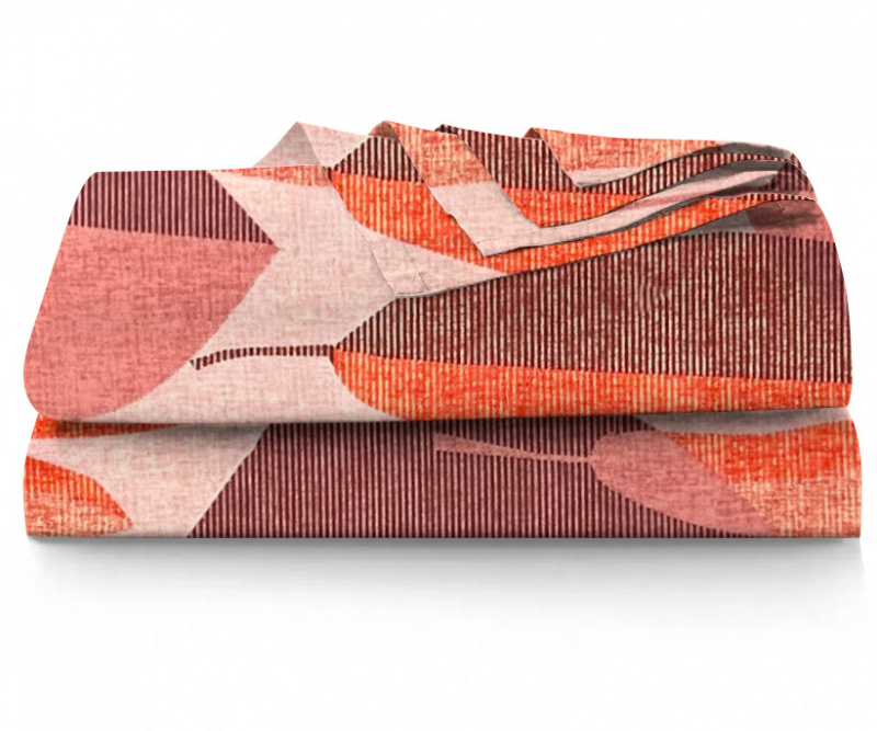 Ervi bavlněné prostěradlo - oranžové podzimní listí