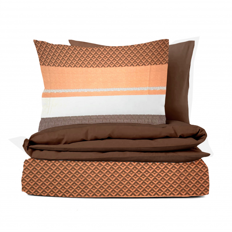 Ervi bavlněné povlečení oboustranné -  Salvatore/hnědé