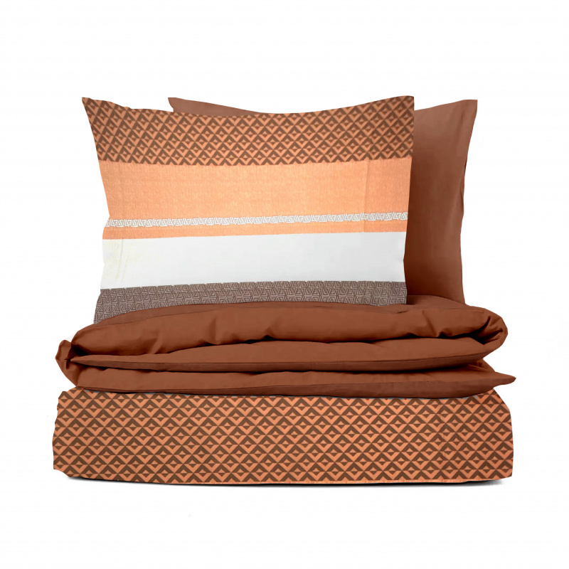 Ervi bavlněné povlečení oboustranné -  Salvatore/terakotové