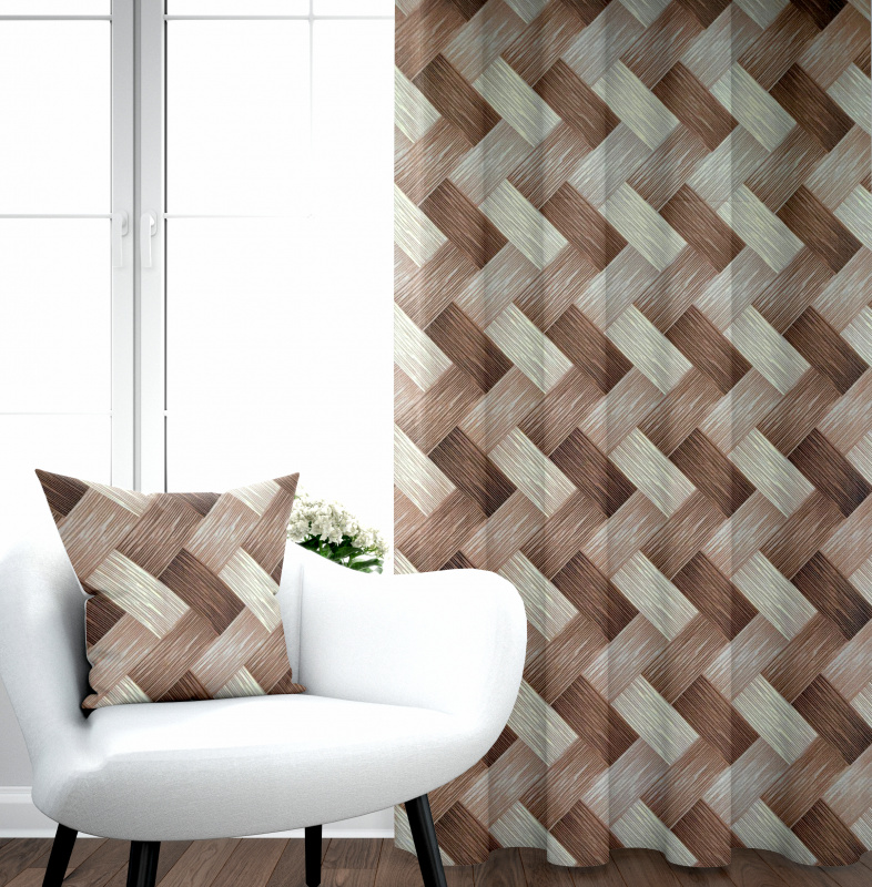 Ervi bavlněný závěs - Dřevodekor