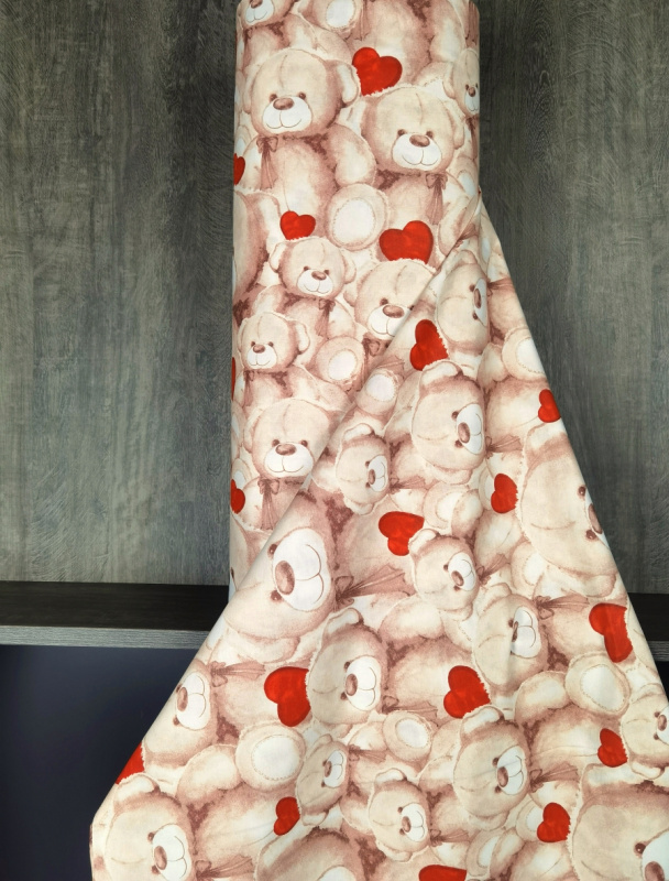 Ervi Bavlněná látka/plátno š.240cm - medvídek Teddy č.25795-6, metráž