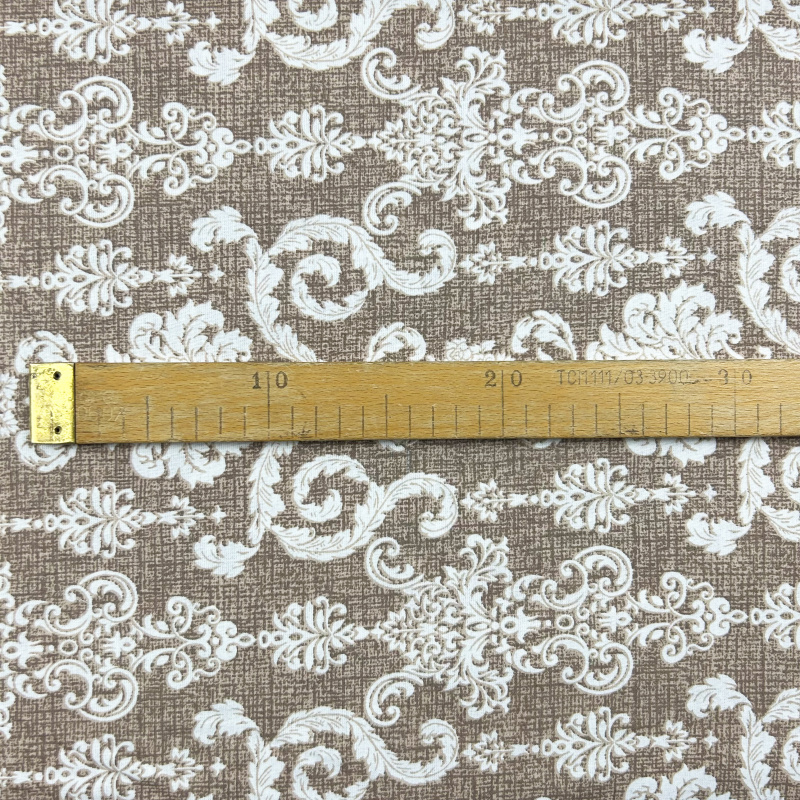 Ervi bavlna  š.220cm - Vintage motiv na béžovém - 2842, metráž
