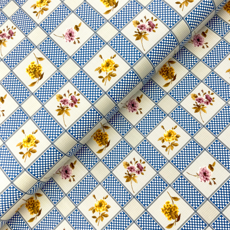 Ubrus PVC DC-680-modrý, Role 140cm x 20m