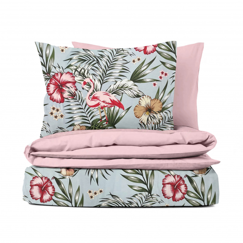 Ervi bavlněné povlečení oboustranné - dovolená na Havaji/růžové