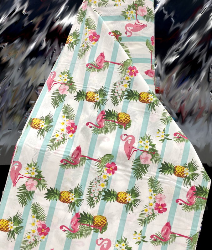 Ervi Bavlněná látka/plátno š.240cm - růžový plameňák 18884-1, metráž