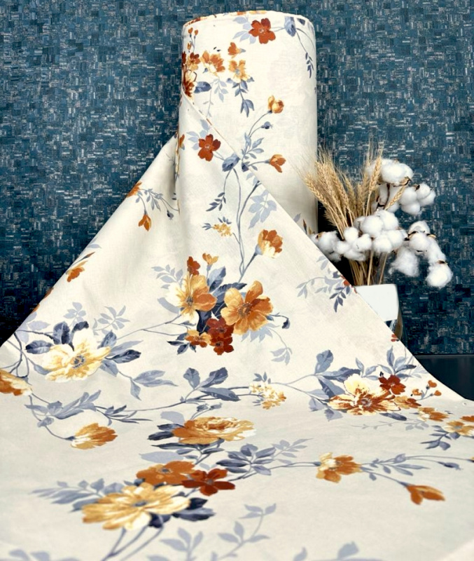 Ervi Bavlněná látka/plátno š.240cm - květy  č.26755-7, metráž