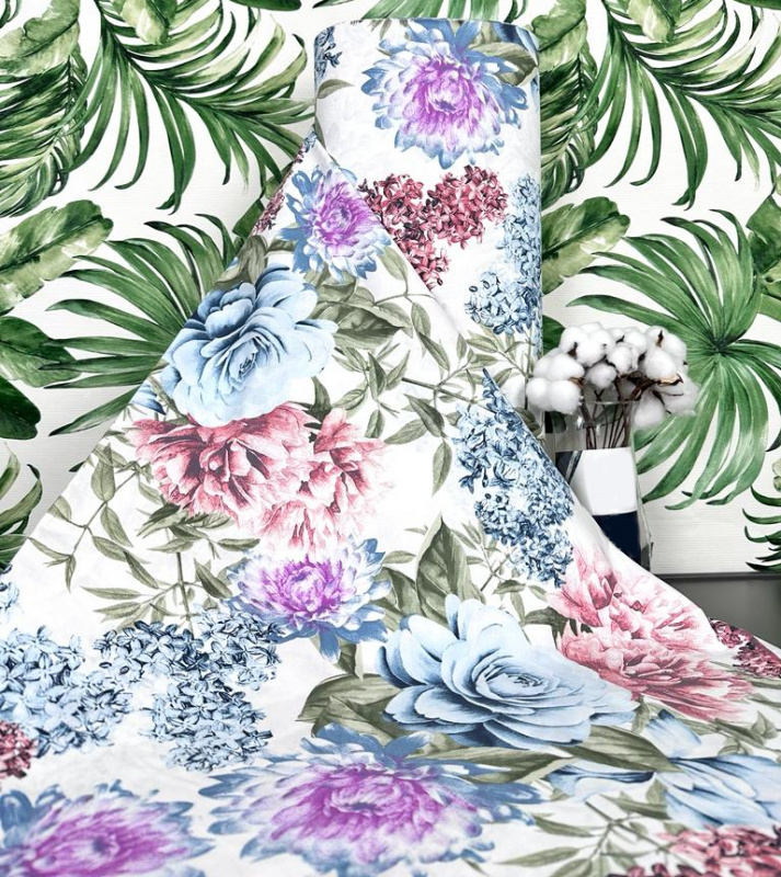 Ervi bavlna  š.240cm - Květinová zahrada 2 - 28977-3, metráž