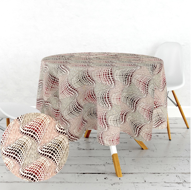 Ervi gobelínový ubrus na stůl kulatý - Asetat-156
