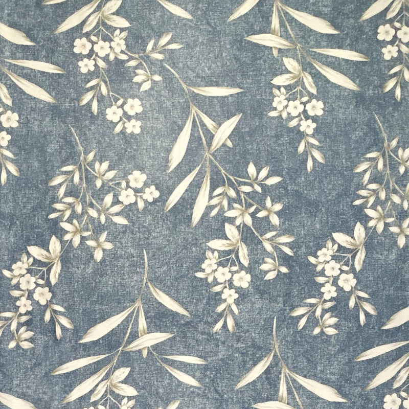 Ervi bavlna  š.240cm - bílé květinky na modrém - 22353-3, metráž