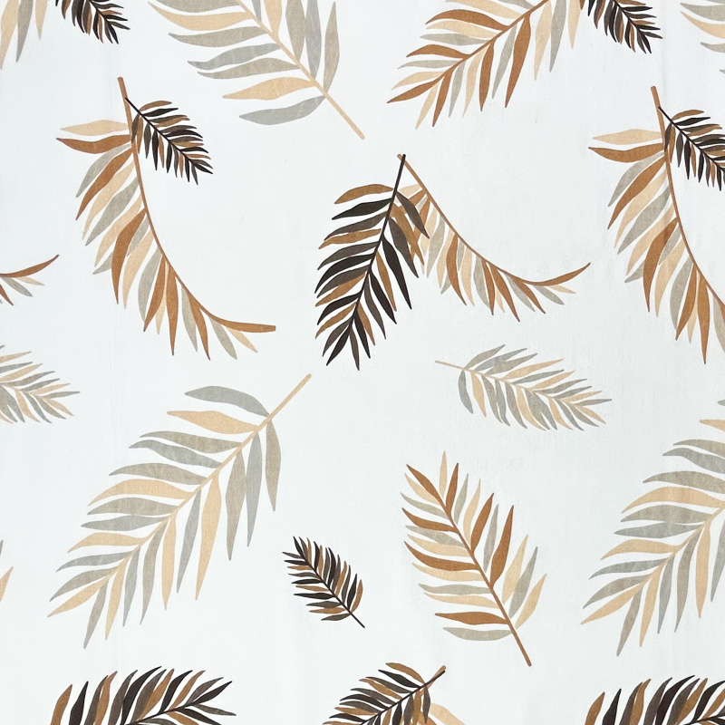 Ervi bavlna  š.240cm - palmové listy na bílém - 66606, metráž