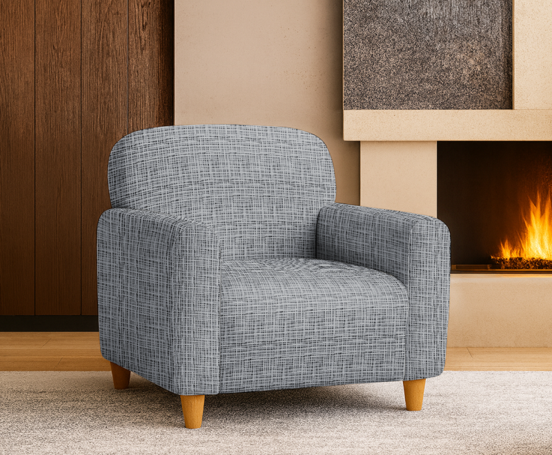 Napínací potah na křeslo Modern - šedý