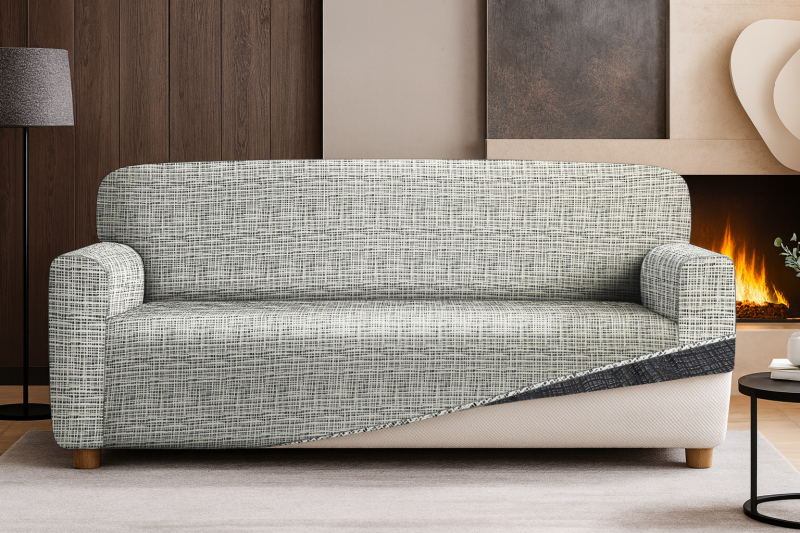 Napínací potah na třímístnou pohovku Modern- kemový