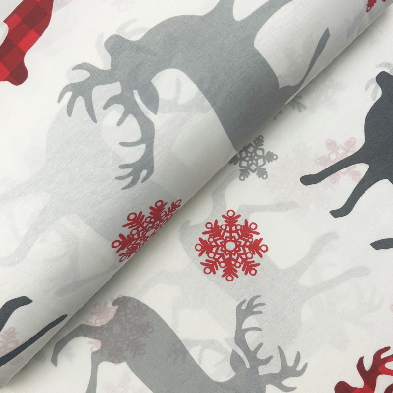 Ervi bavlna  š.240cm - Vánoční Jeleni - 67443, metráž