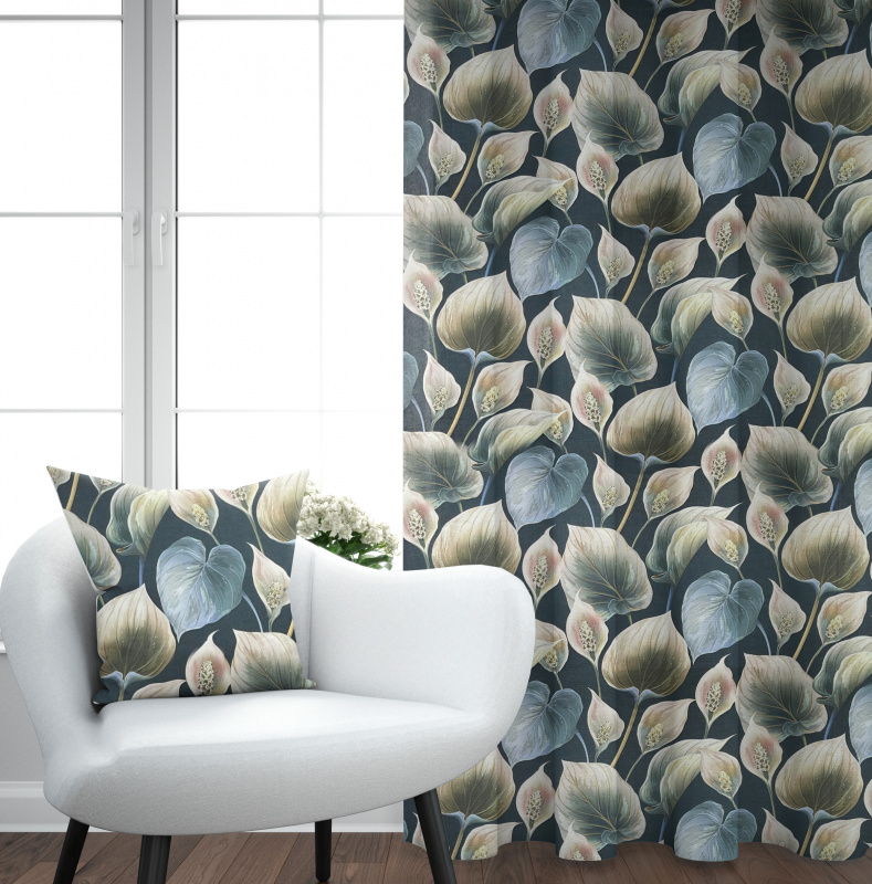 Ervi Saténový závěs DELUXE - Exotické listy