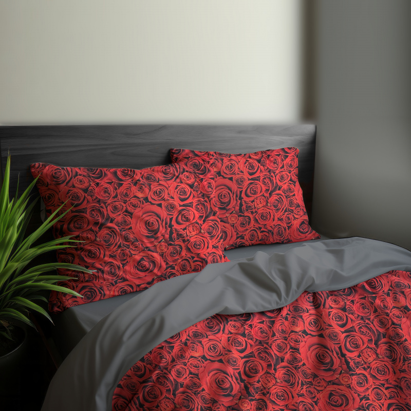 Ervi Bavlněné Saténové povlečení DELUXE DUO - Margo/šedé