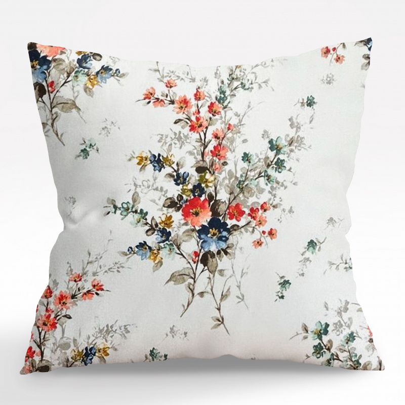 Ervi povlak na polštář bavlněný - barevné kytice 2