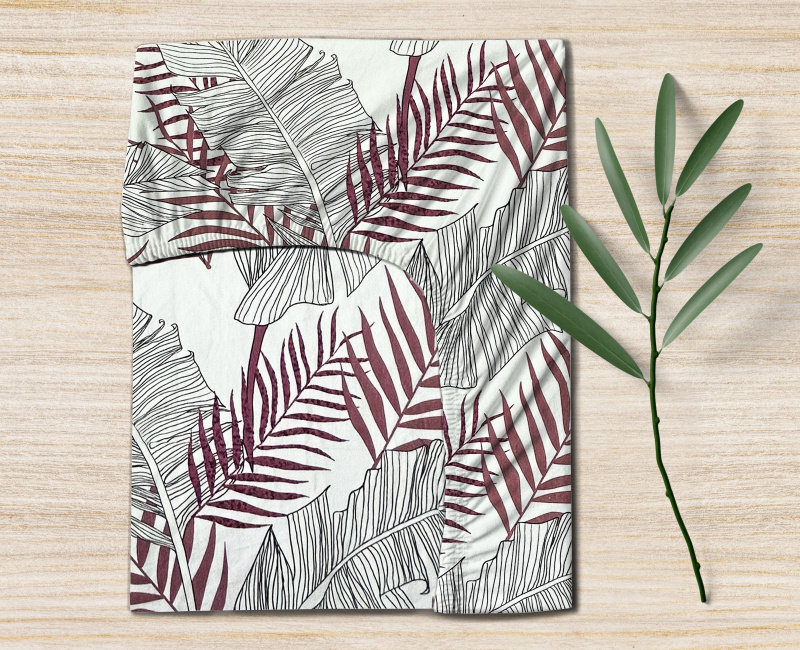 Ervi bavlněné napínací prostěradlo - Exotický vzor