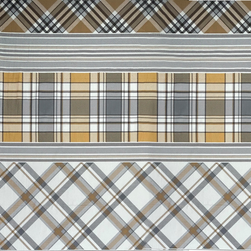 Ervi Bavlněná látka/plátno š.240 cm - hnědo-šedé káro č.57059, metráž