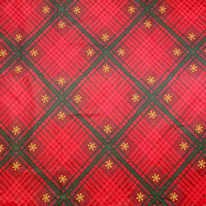 Ervi Bavlněná látka/plátno š.240cm - Vánoční káro červené - 4133-4, metráž