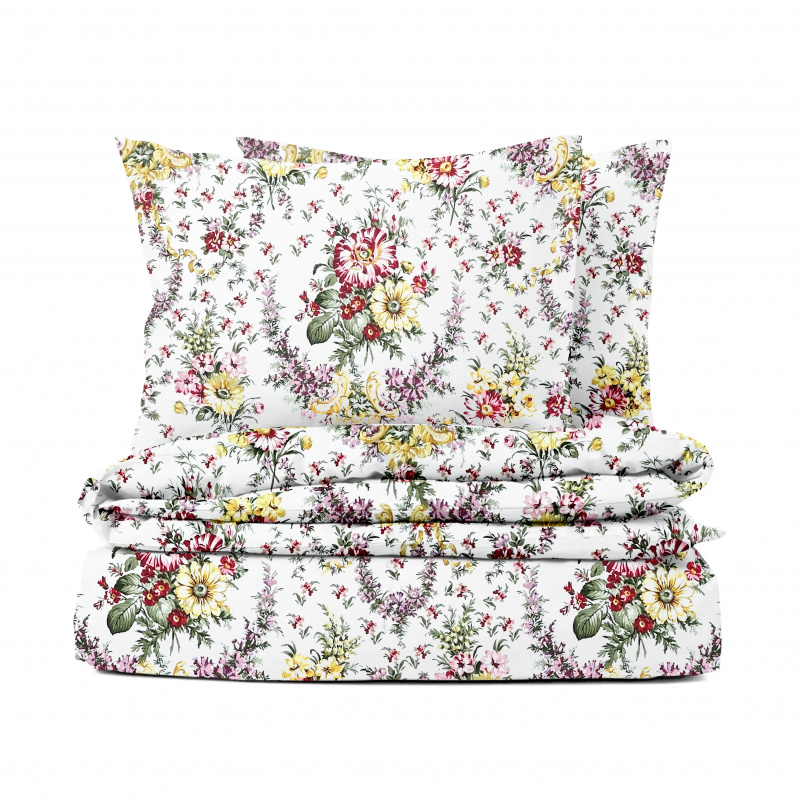 Ervi bavlněné povlečení - Kytice na bílém