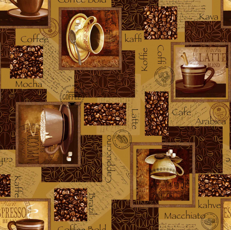 Ubrus PVC  FL-1004-00 Coffee - Role 140cmx 20m