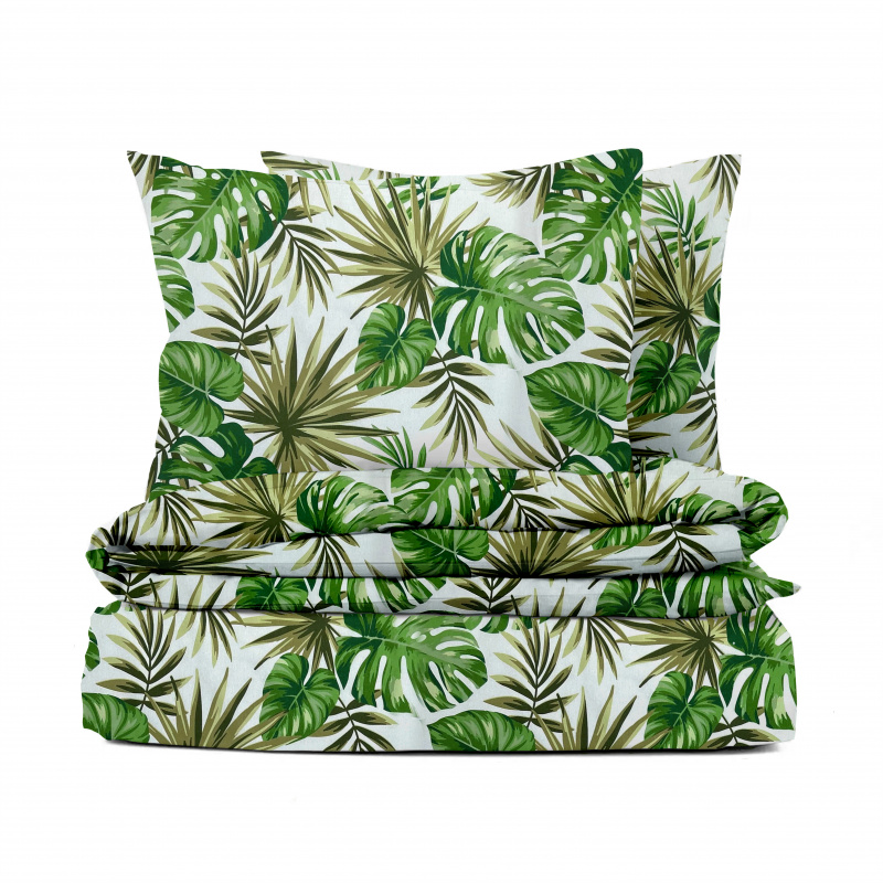Ervi bavlněné povlečení - Monstera zelená