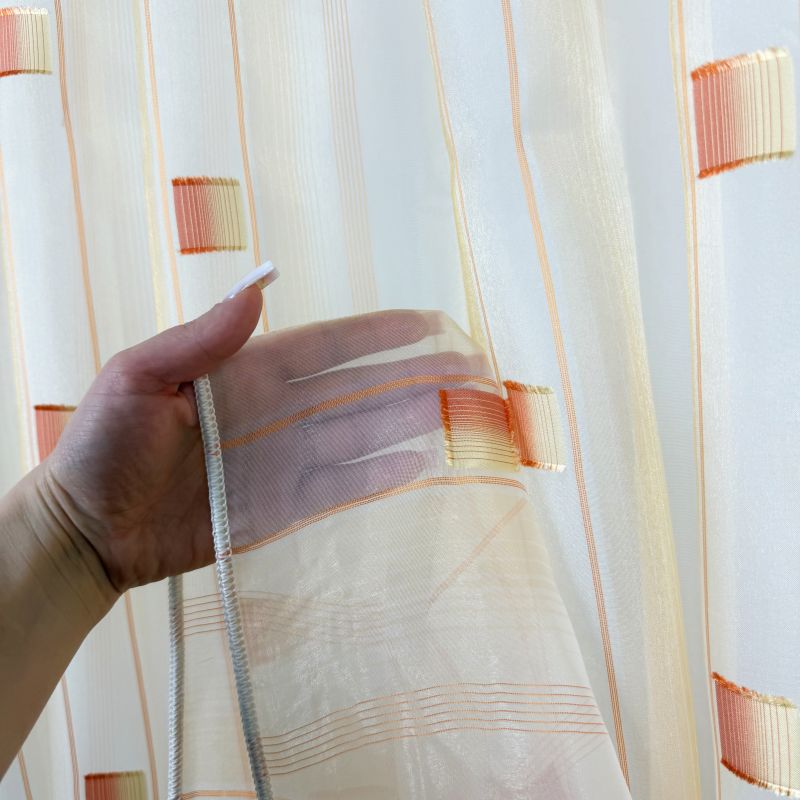 Ervi voálová látka /záclona SANDRA 0166-07 oranžová