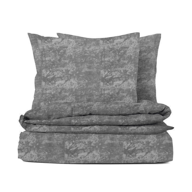 #Ervi bavlněné povlečení oboustranné - šedé žihané 200x220cm