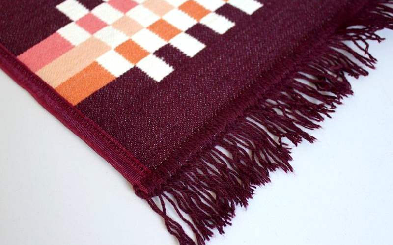 Tkaný koberec Kelim K840C vínový